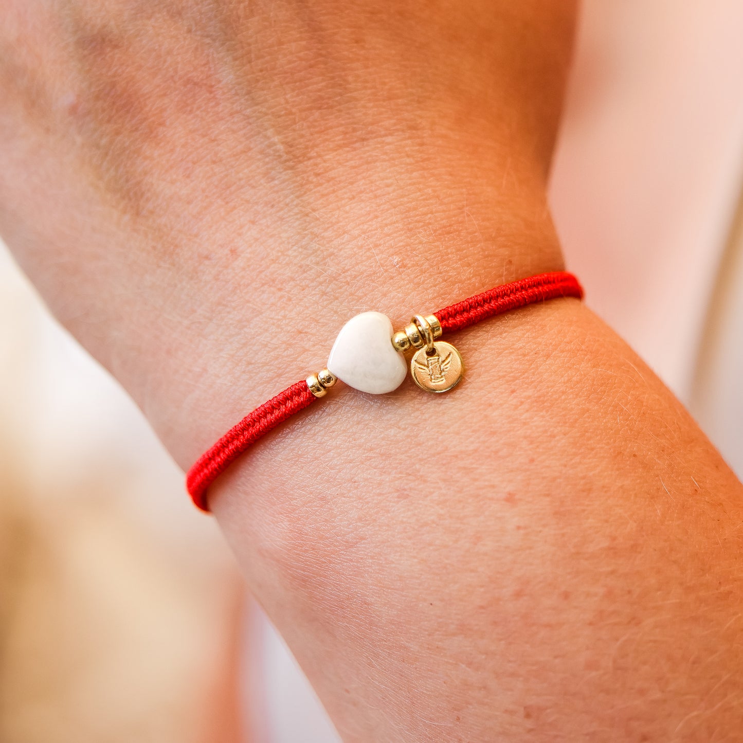 PULSERA TEJIDA CORAZÓN DE JADE