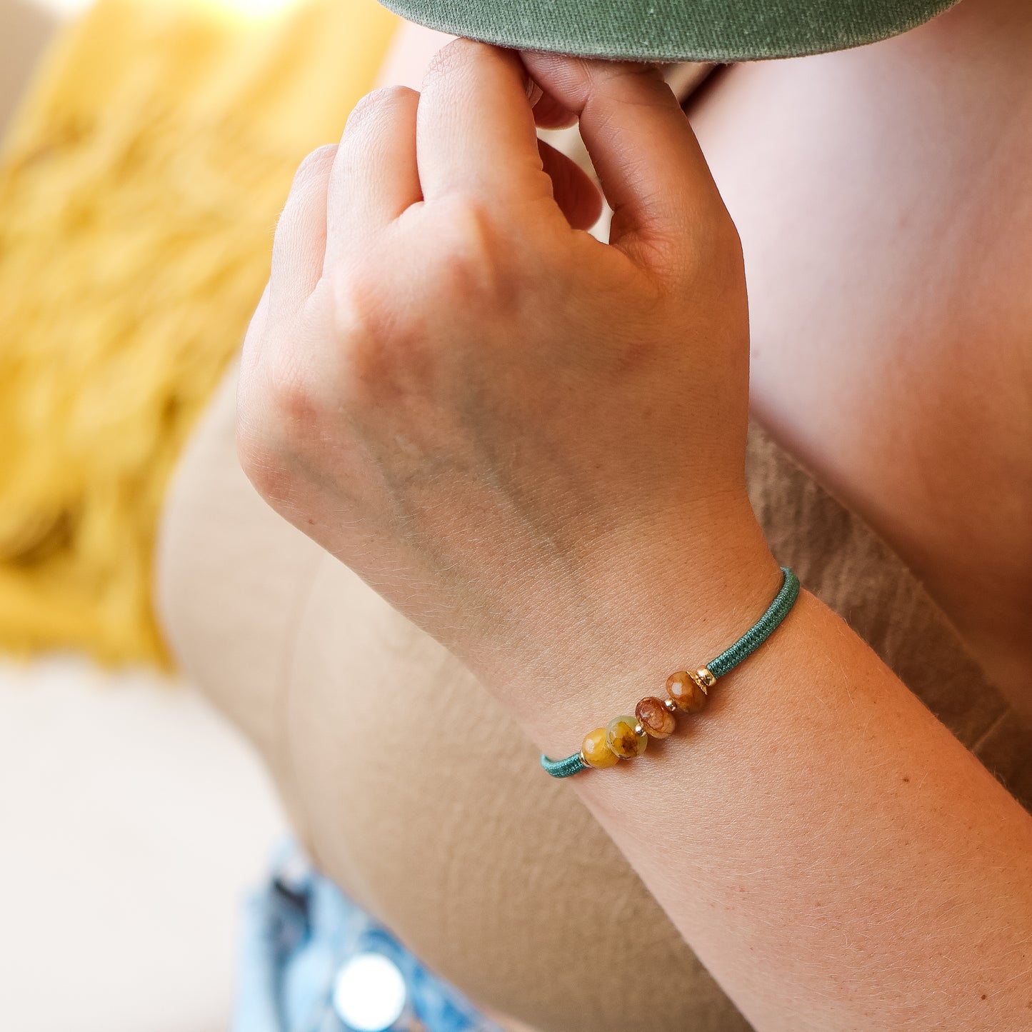 PULSERA TEJIDA DE NEFRITA
