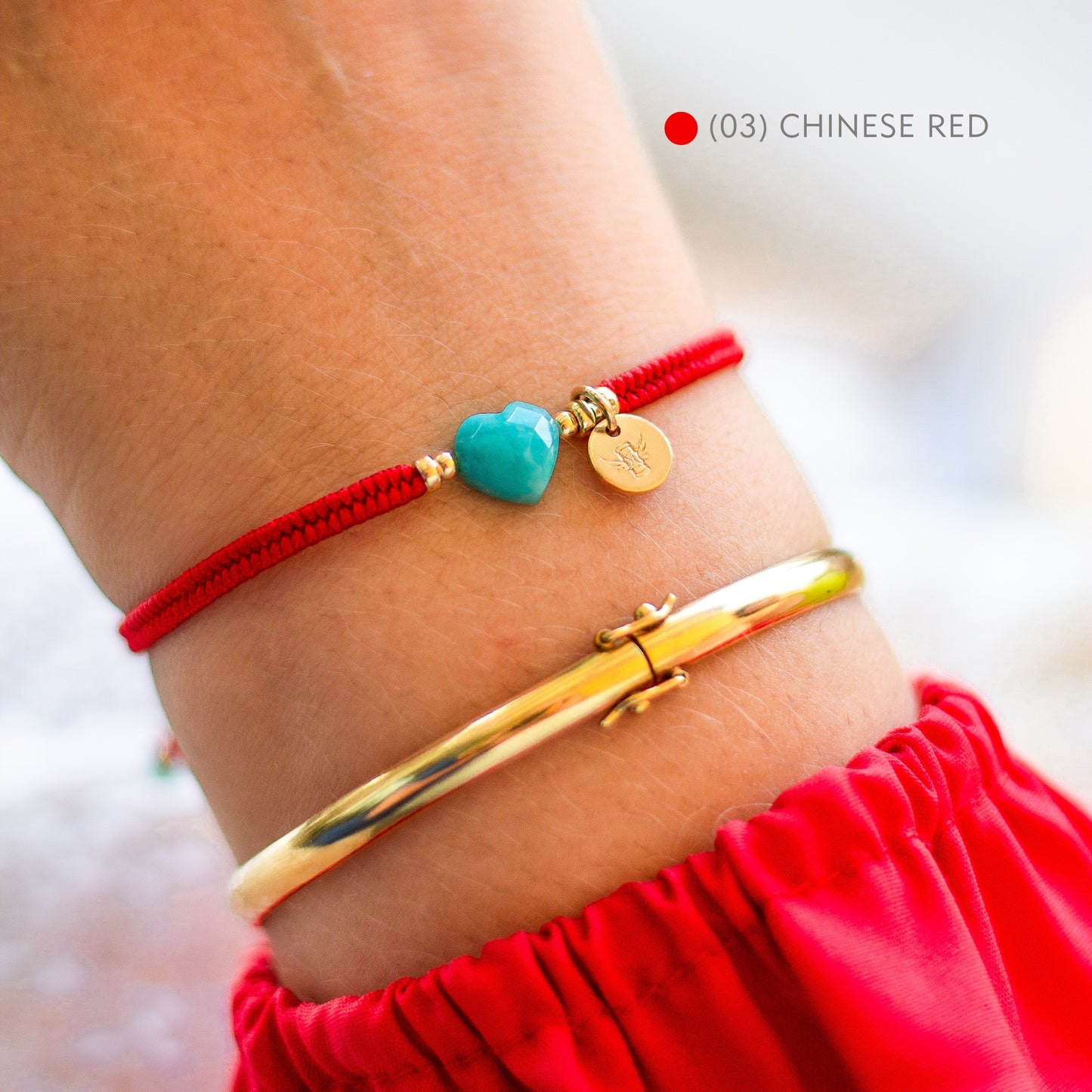 PULSERA VOLARE CORAZÓN AMAZONITA