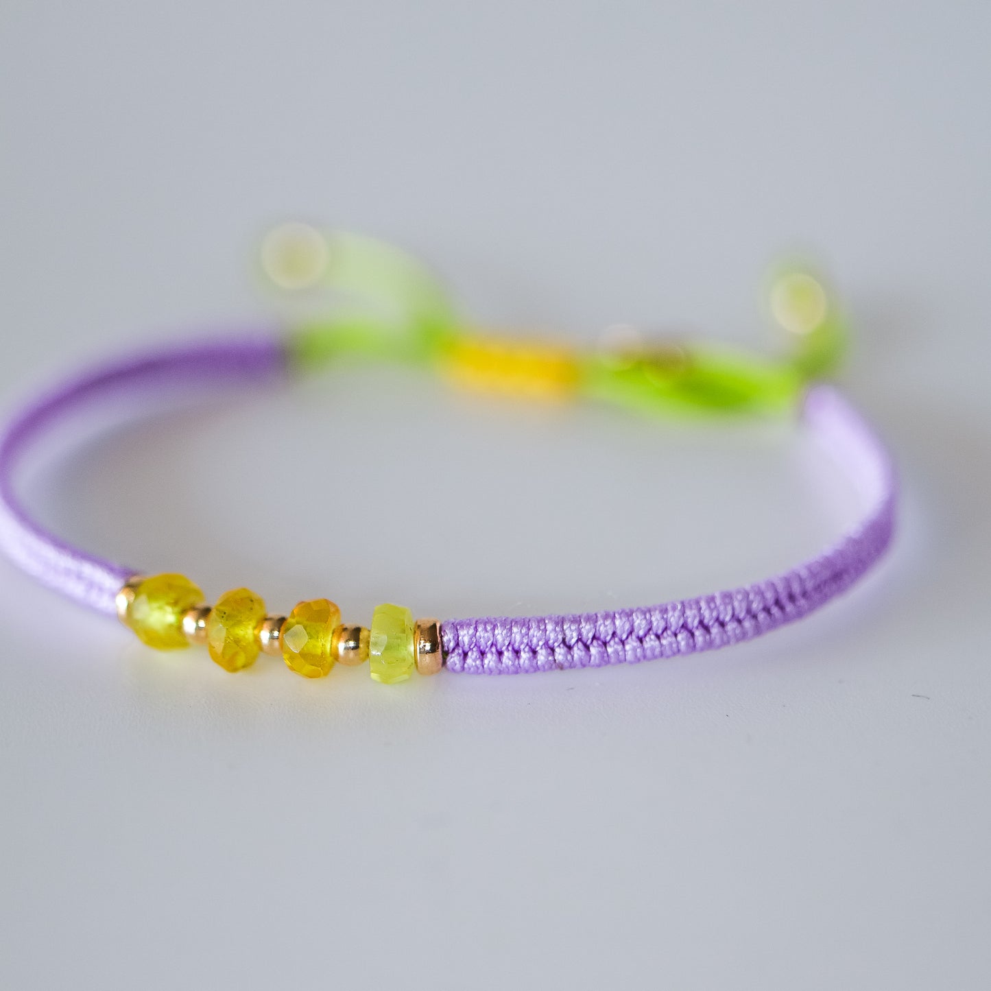 PULSERA TEJIDA ZAFIRO AMARILLO